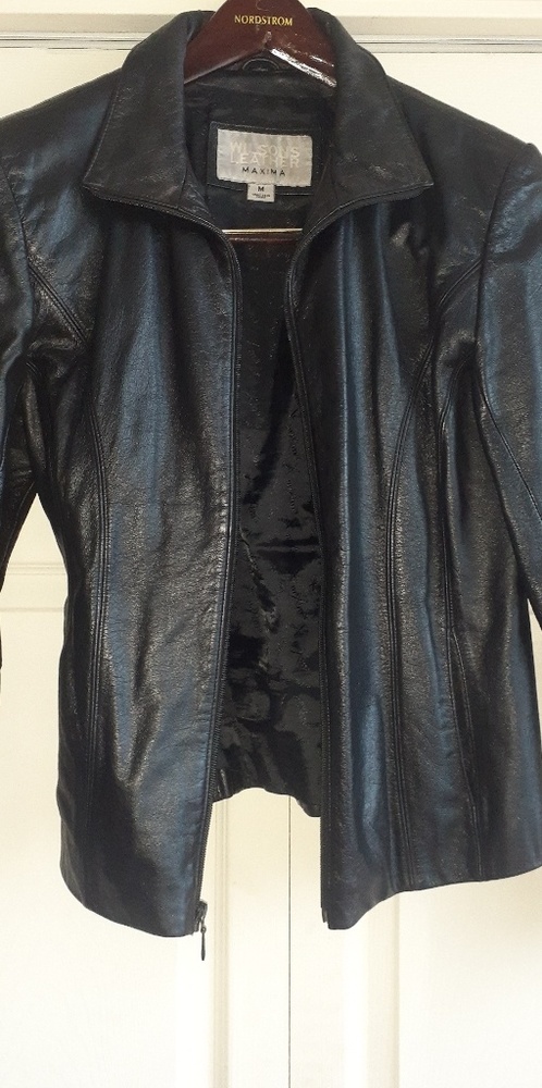 Wilson black leather jacket